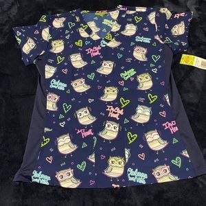 Owl scrub shirt